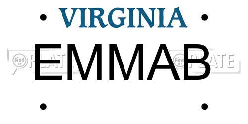 EMMAB Virginia License Plate