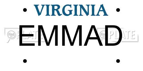 EMMAD Virginia License Plate