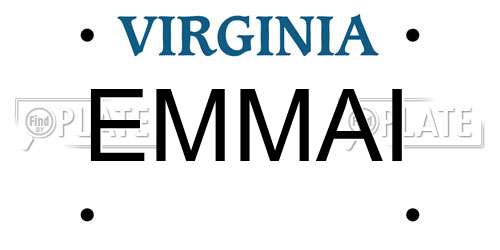 EMMAI Virginia License Plate