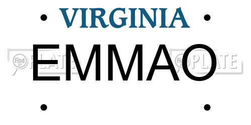 EMMAO Virginia License Plate