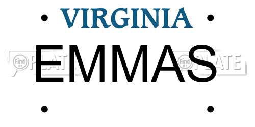 EMMAS Virginia License Plate
