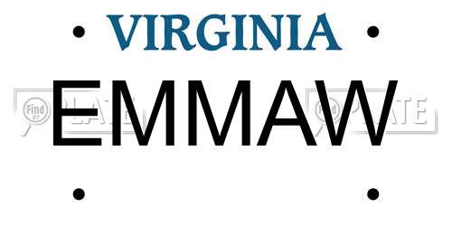 EMMAW Virginia License Plate