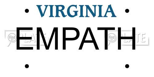 EMPATH Virginia License Plate