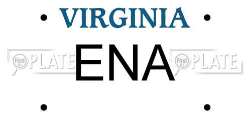 ENA Virginia License Plate