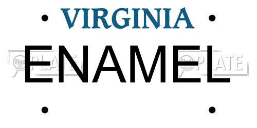 ENAMEL Virginia License Plate