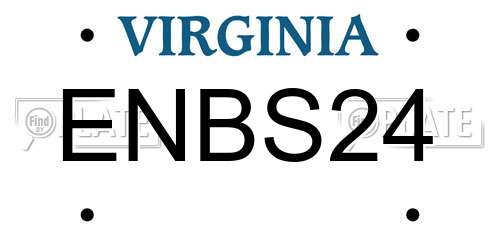 ENBS24 Virginia License Plate