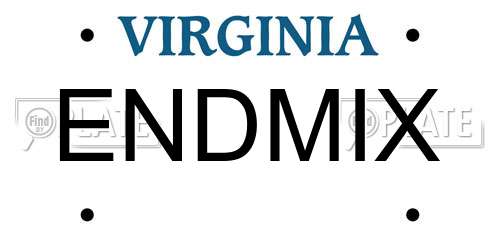 ENDMIX Virginia License Plate