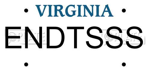 ENDTSSS Virginia License Plate