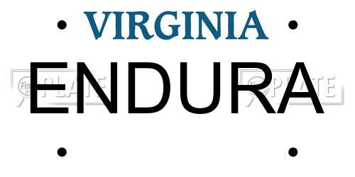 ENDURA Virginia License Plate