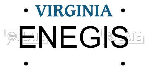 ENEGIS Virginia License Plate