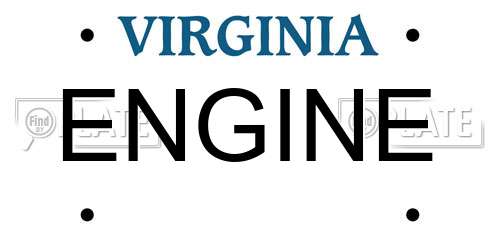 ENGINE Virginia License Plate