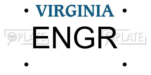 ENGR Virginia License Plate