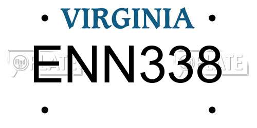ENN338 Virginia License Plate