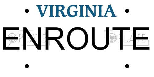 ENROUTE Virginia License Plate