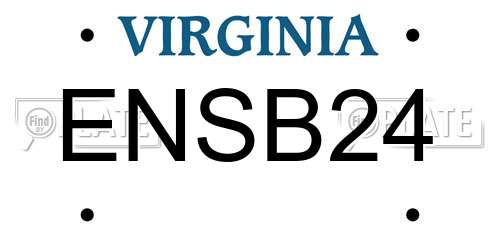 ENSB24 Virginia License Plate