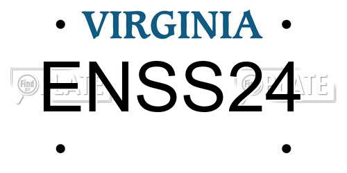 ENSS24 Virginia License Plate