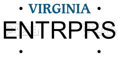 ENTRPRS Virginia License Plate