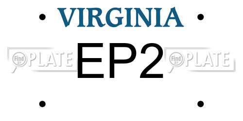 EP2 Virginia License Plate