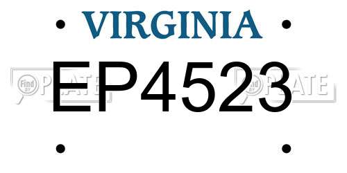 EP4523 Virginia License Plate