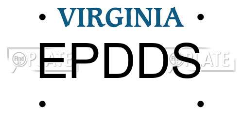 EPDDS Virginia License Plate