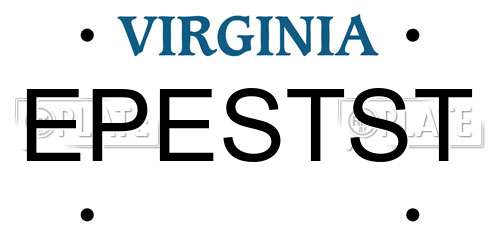 EPESTST Virginia License Plate