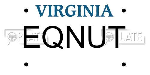 EQNUT Virginia License Plate