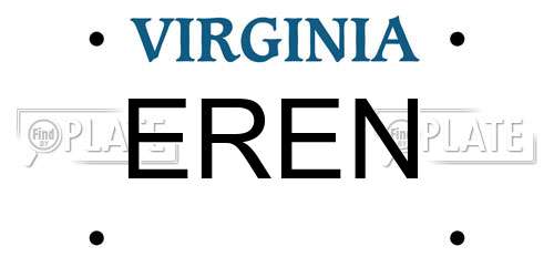 EREN Virginia License Plate