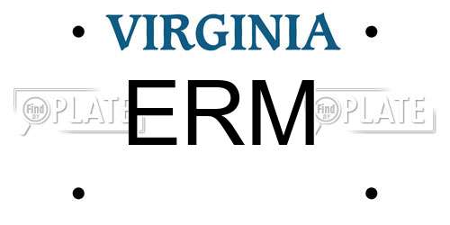 ERM Virginia License Plate