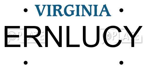 ERNLUCY Virginia License Plate