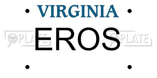 EROS Virginia License Plate
