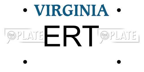 ERT Virginia License Plate