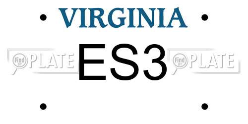 ES3 Virginia License Plate