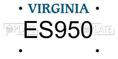 ES950 Virginia License Plate