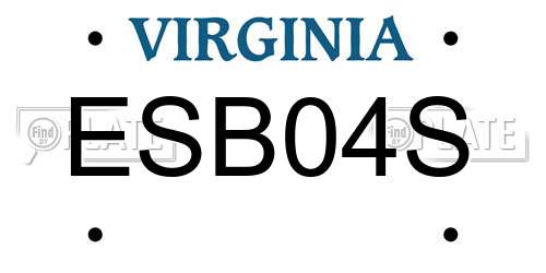 ESB04S Virginia License Plate