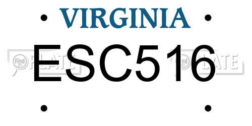 ESC516 Virginia License Plate