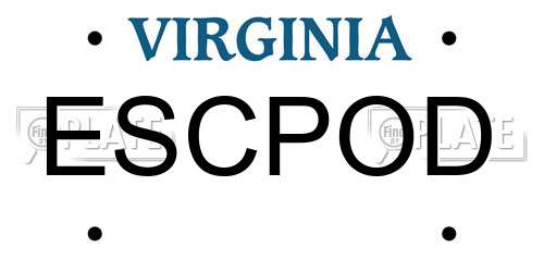 ESCPOD Virginia License Plate