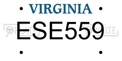 ESE559 Virginia License Plate