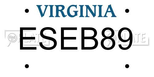 ESEB89 Virginia License Plate