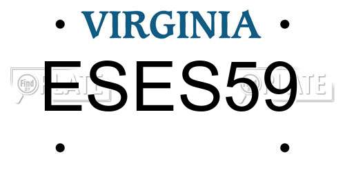 ESES59 Virginia License Plate