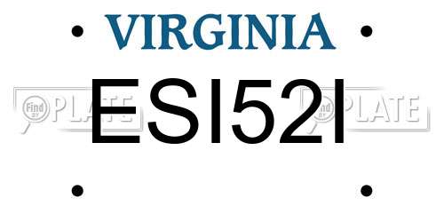 ESI52I Virginia License Plate