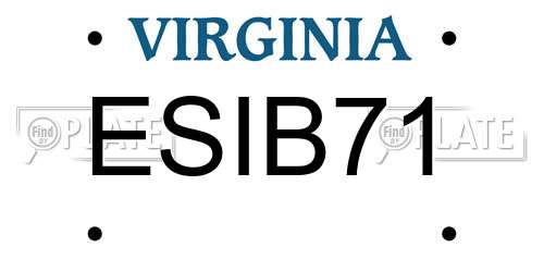 ESIB71 Virginia License Plate