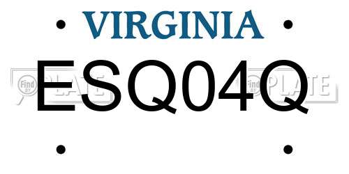 ESQ04Q Virginia License Plate