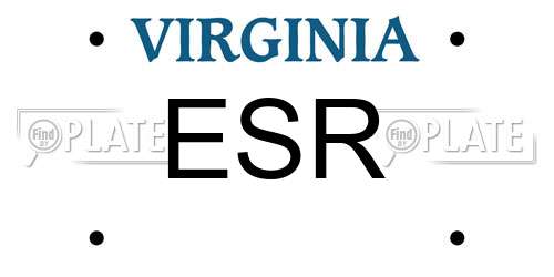 ESR Virginia License Plate