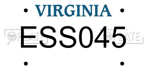 ESS045 Virginia License Plate