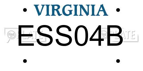 ESS04B Virginia License Plate
