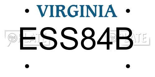 ESS84B Virginia License Plate