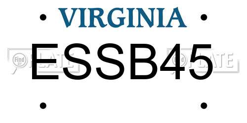 ESSB45 Virginia License Plate