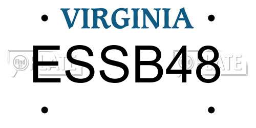 ESSB48 Virginia License Plate