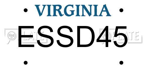 ESSD45 Virginia License Plate