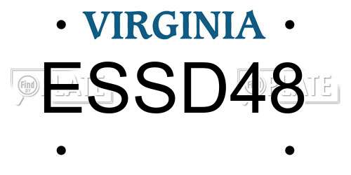 ESSD48 Virginia License Plate